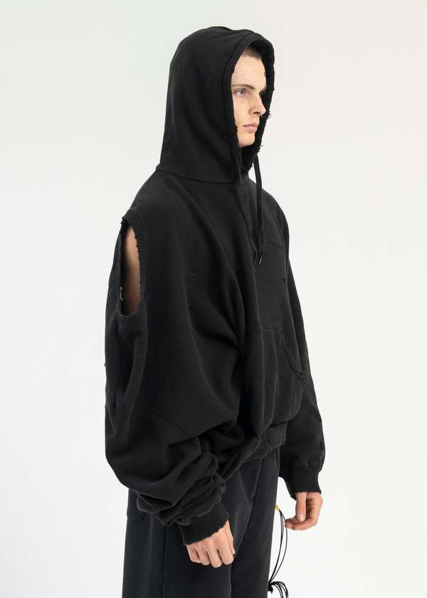 Doublet BLACK AI IMAGE GENERATION MISTAKE HOODIE - BLACK | Garmentory