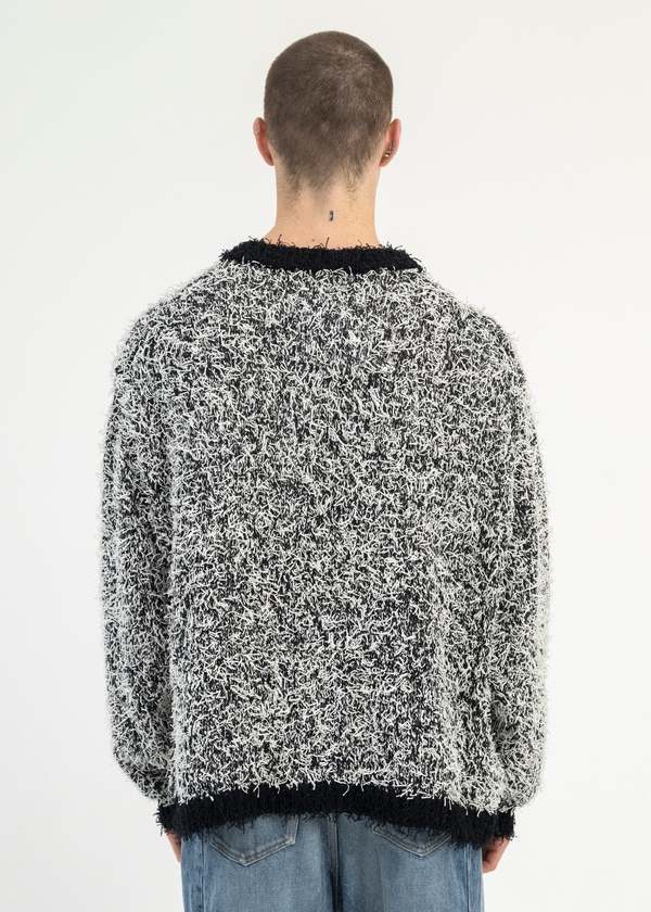 Doublet BLACK TWEED KNIT CARDIGAN - Multi | Garmentory
