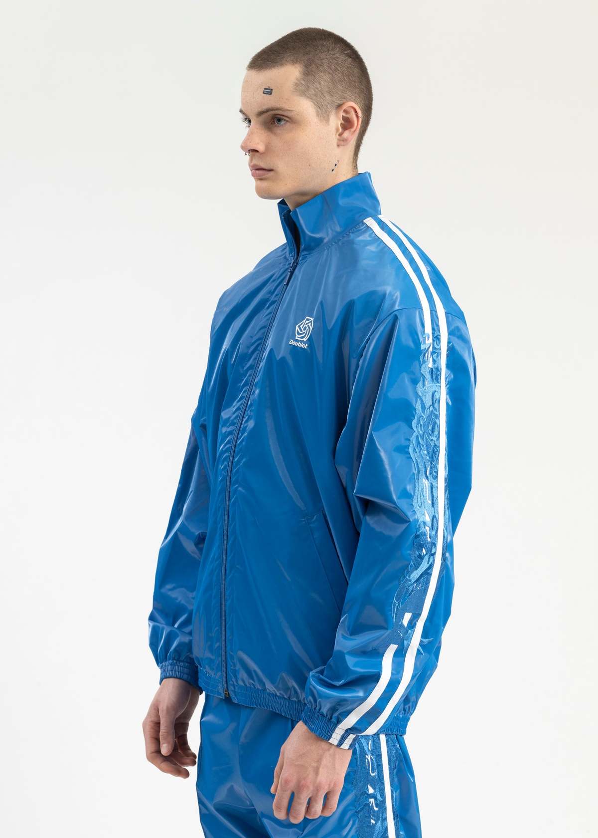 doublet LAMINATE TRACK JACKET S 青 doublet / ダブレット】LAMINATE TRACK JACKET（その他ブルゾン