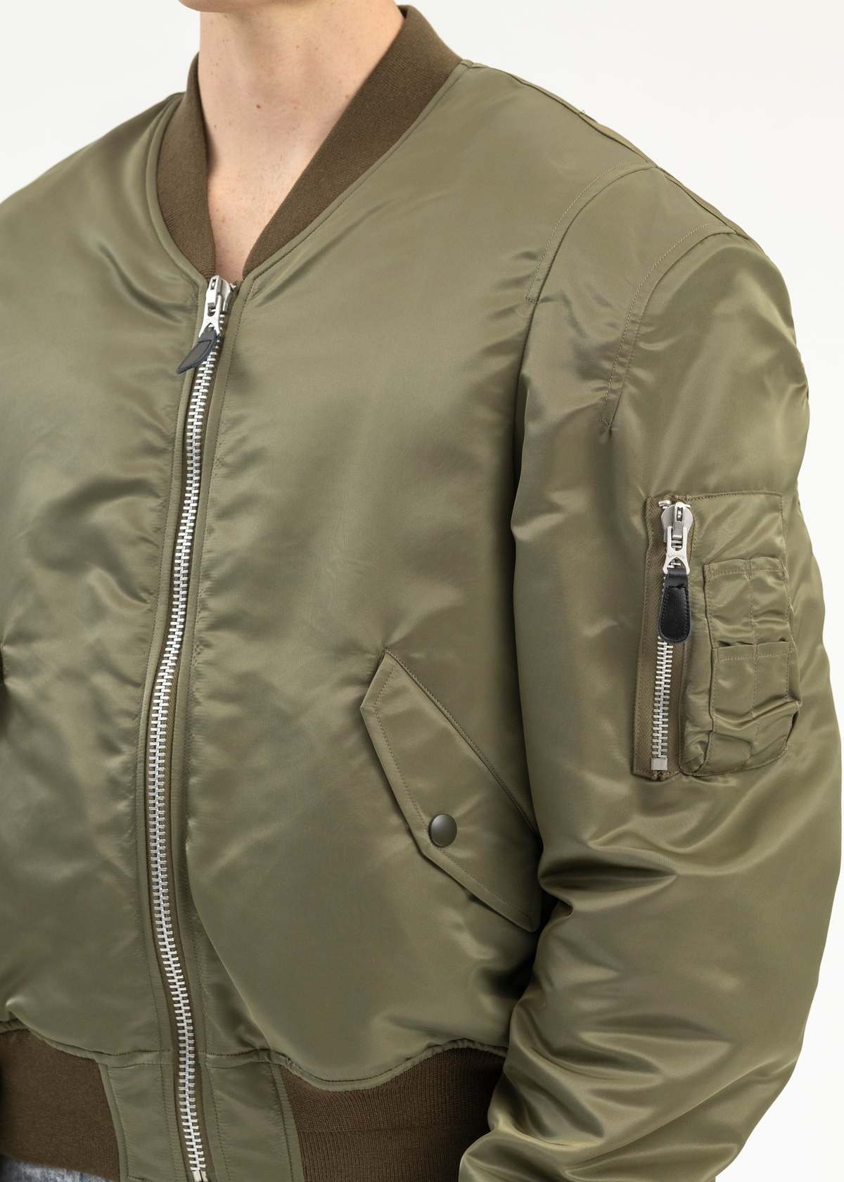 Doublet Robot Shoulder Bomber Jacket - Khaki | Garmentory