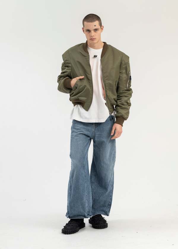 Doublet Robot Shoulder Bomber Jacket - Khaki | Garmentory