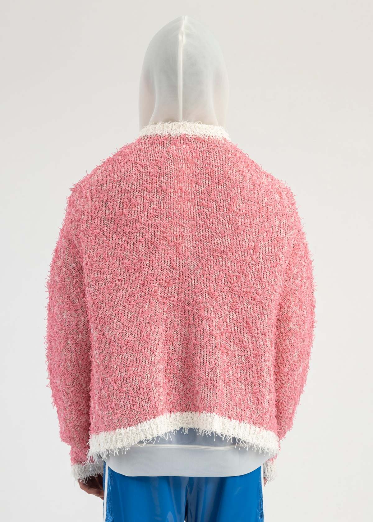 Doublet TWEED KNIT CARDIGAN - PINK | Garmentory