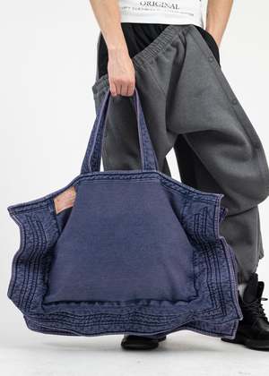 Y/project Maxi Wire Cabas Bag - Purple Navy | Garmentory