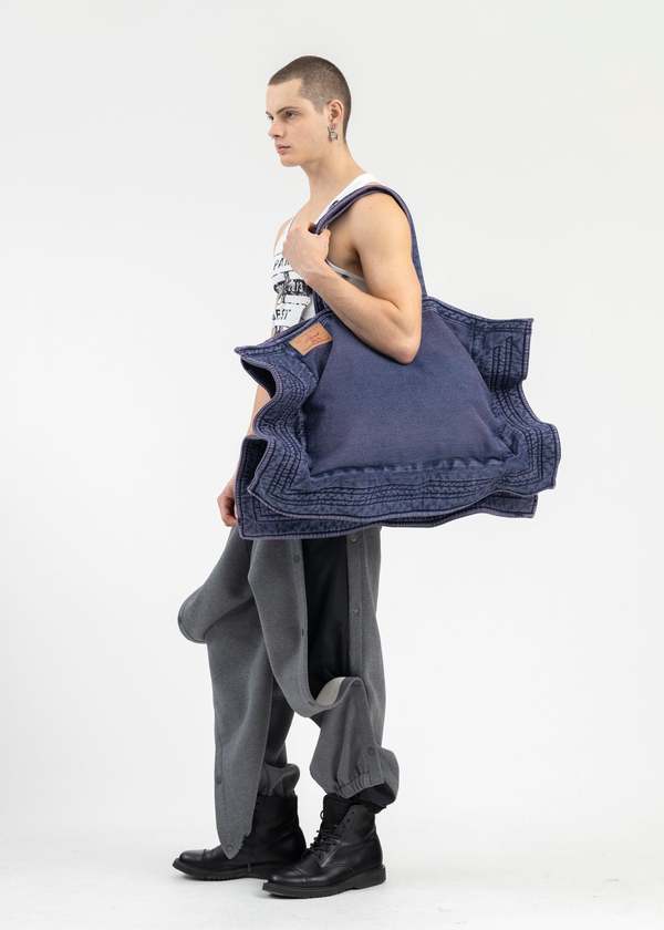 Y/project Maxi Wire Cabas Bag - Purple Navy | Garmentory