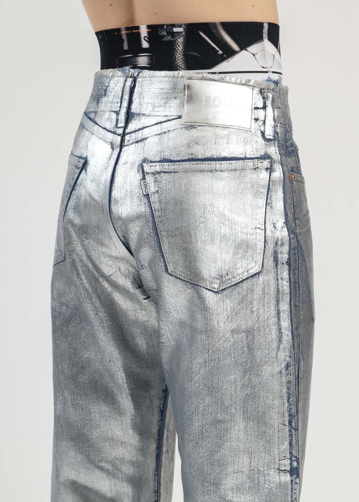 pppppさま タイト2500 d*7様 jentlouis Foil Printed Denim Pants 