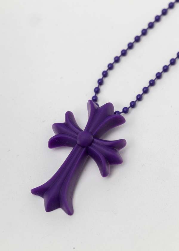 chrome hearts Purple Resin Cross Necklace - Purple | Garmentory
