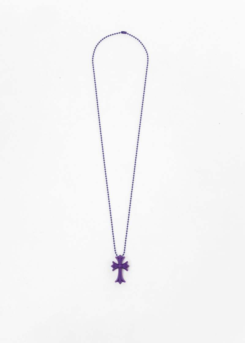 chrome hearts Purple Resin Cross Necklace - Purple | Garmentory