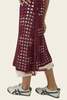 Find Me Now Cuore Crochet Midi Dress - Merlot - Thumbnail 3