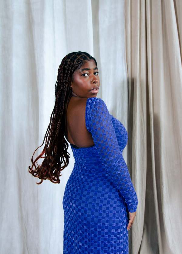 sachin and babi light blue dress V Neck Short Backless Blue Lace Prom Dresses, Open Back Short Blue Lace  Formal Homecoming Dresses main image 1