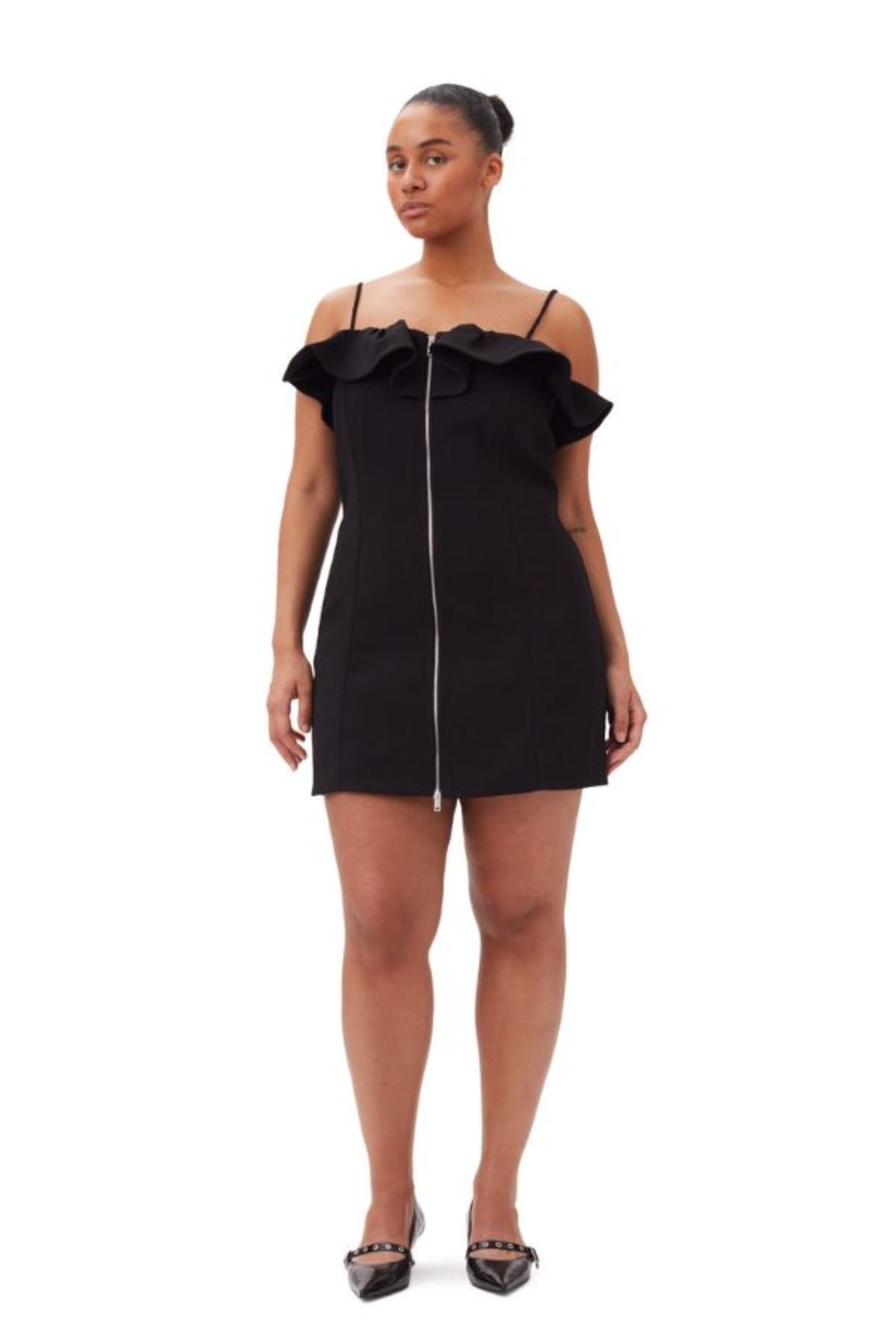 Bonded-Crepe-Strap-Mini-Dress-