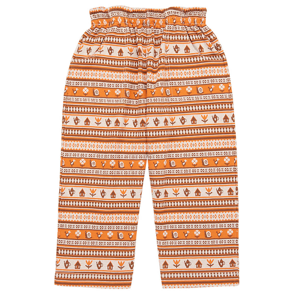Kids Misha & Puff Child Camp Pants - Dacha Stripe Orange | Garmentory