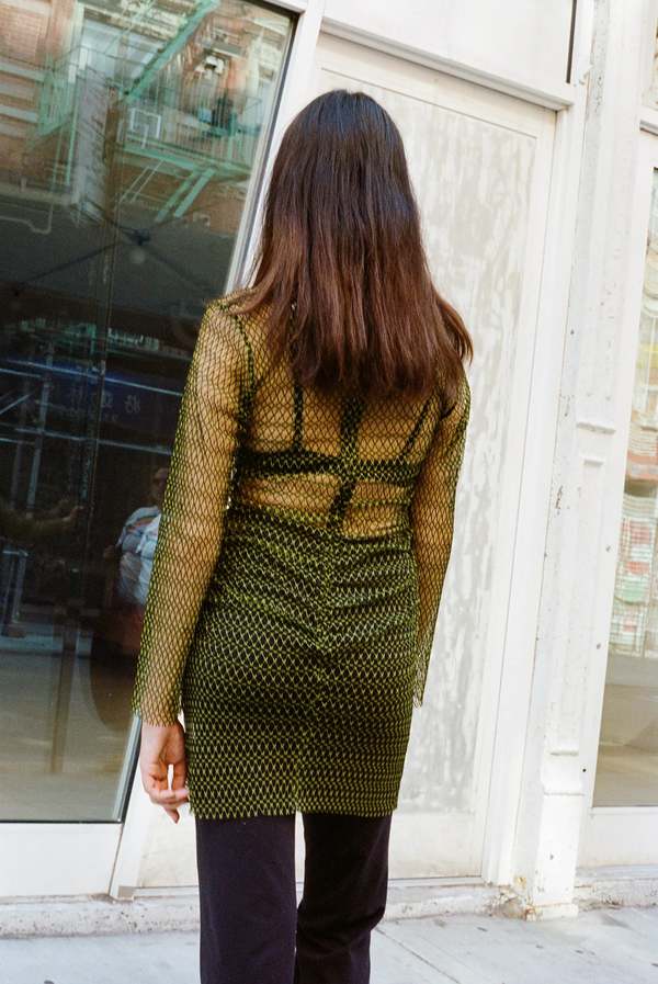 knee length dresses for ladies Olive Shimmer Mesh Long Sleeve Ruched Maternity Midi Dress – PinkBlush main image 0