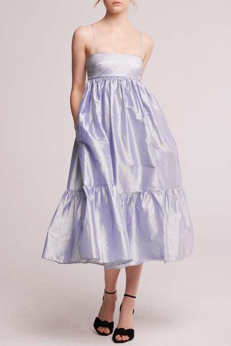 open lace back dress Designer Lavender Silk Slip Dress | Maxi Dress Cami