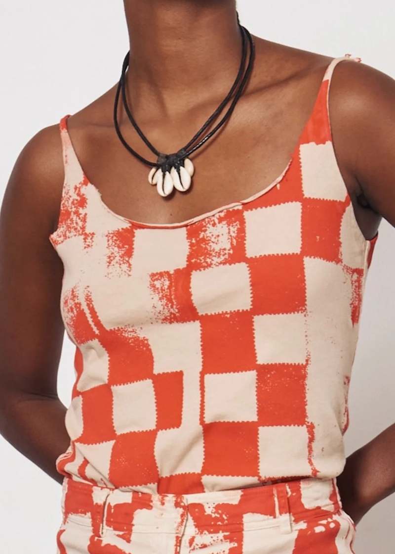 Raquel Allegra Dakar Tank - Tomato