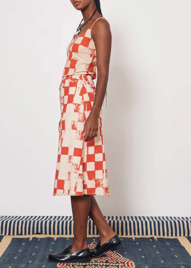 Raquel Allegra Dakar Tank - Tomato