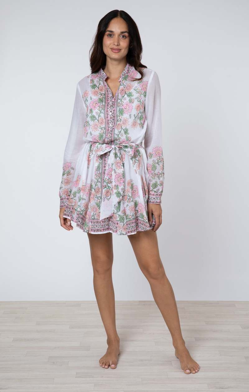 juliet dunn dress pink Juliet Dunn | Butterfly Blouson Dress Petal Pink