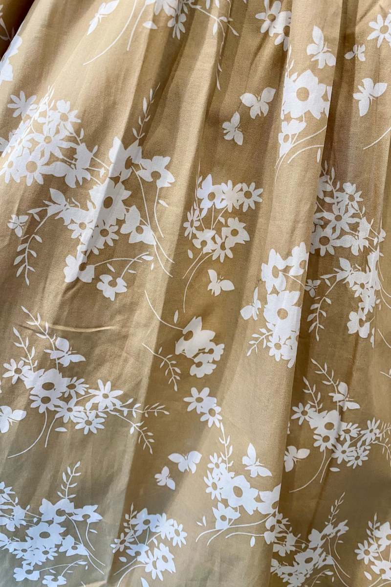 beaded bodice a line wedding dress Light Olive Floral Print Smocked Bodice Tube Top Maternity Midi Dress –  PinkBlush