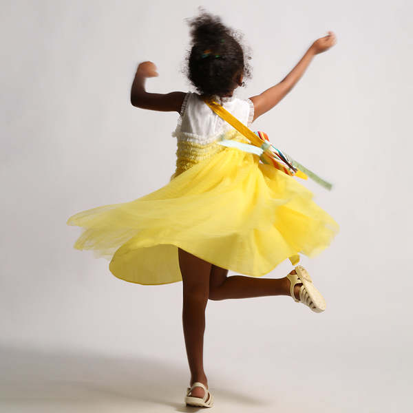 Kids Tia Cibani Misty Wave Dress Submarine Yellow Garmentory