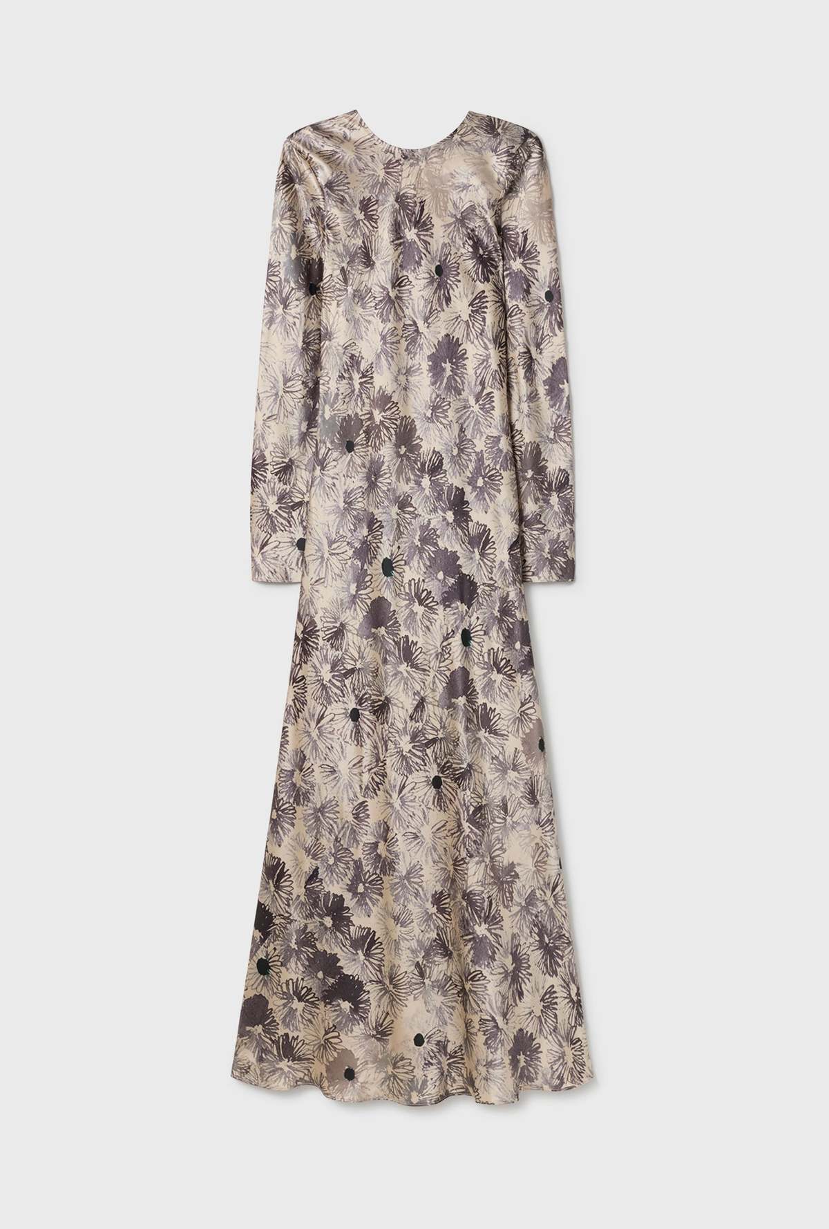 Silk Laundry Full Sleeve Bias Dress - Aster Floral - Image 4 of 4