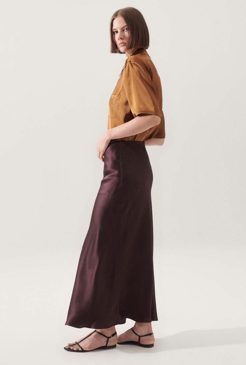 Silk Laundry Bias Cut Long Skirt Silk Laundry Long Bias Cut Skirt