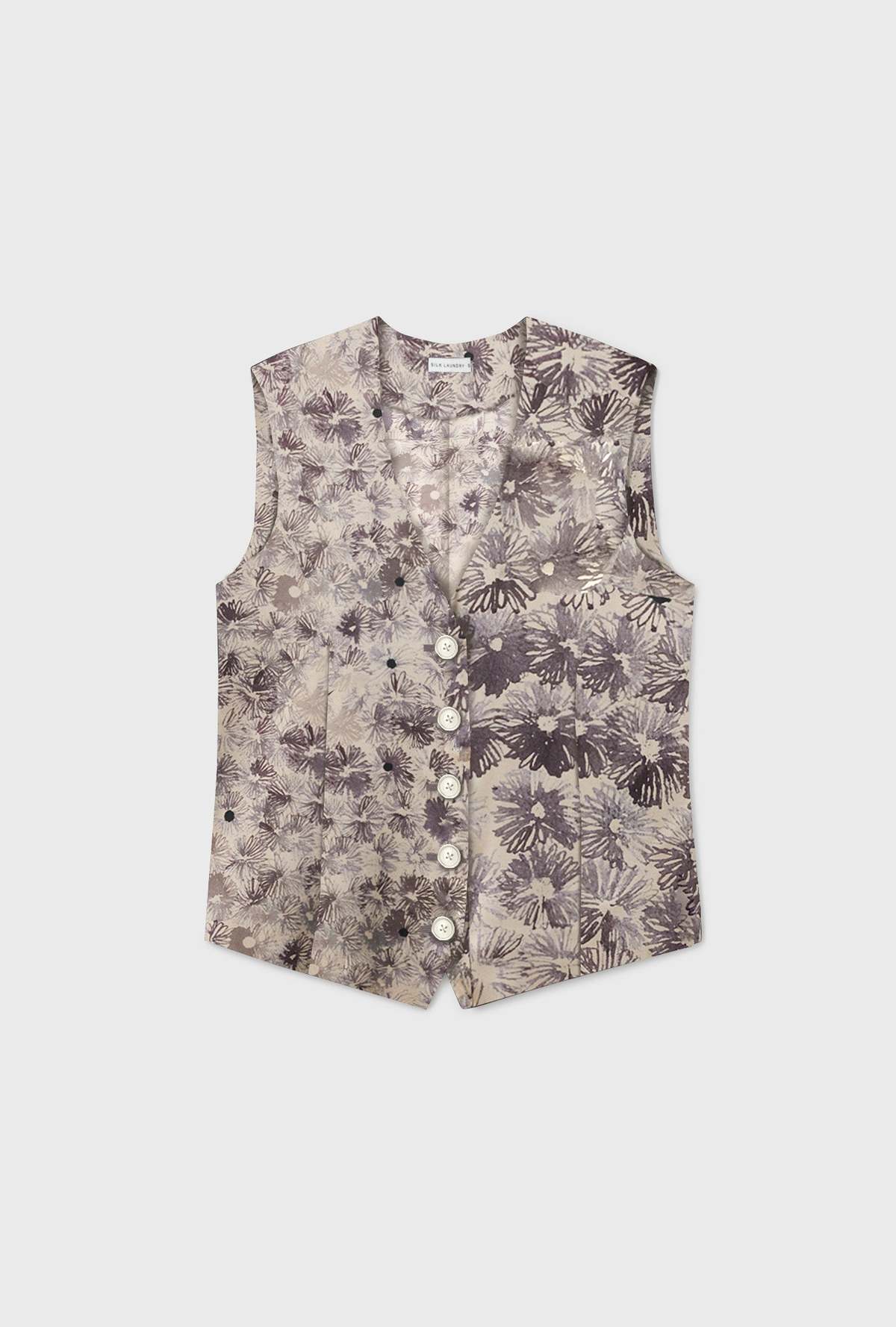 Silk Laundry Twill Vest - Aster Floral - Image 1 of 1