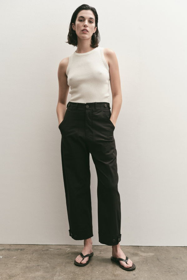Mijeong Park Cropped Workwear Pants - Black