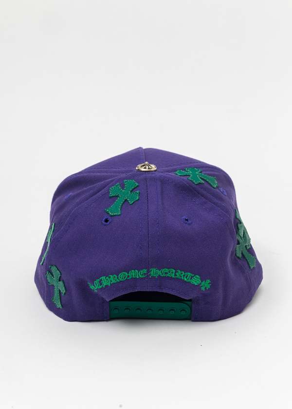 ⭐*️様 CHROME HEARTS 紫色 スナップバックキャップ chrome hearts 5 Panel Cap - Purple/Green Patches | Garmentory
