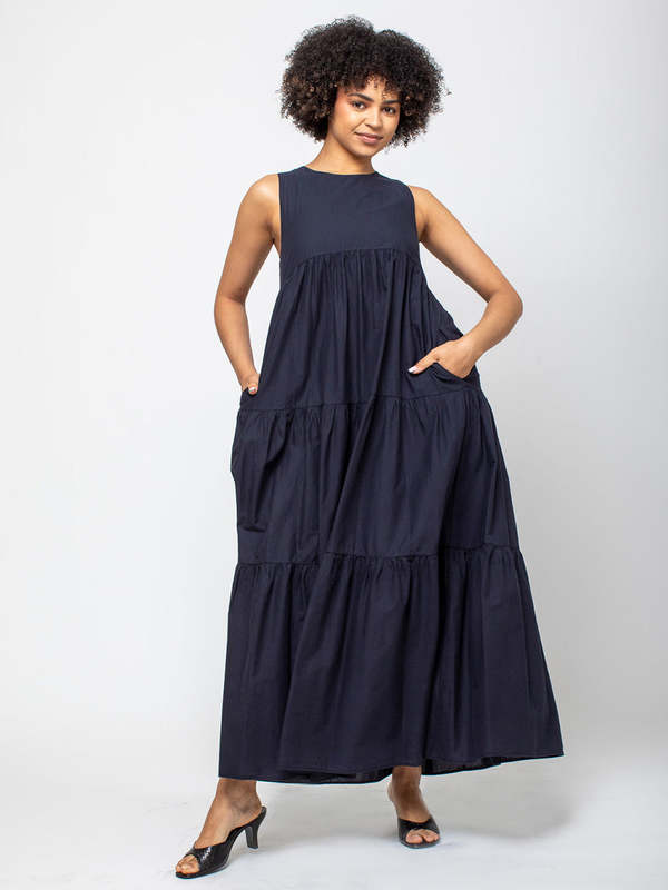 button up beach dress Light Blue Midi Beach Dress & Reviews - Light Blue - Sustainable Beach Dress