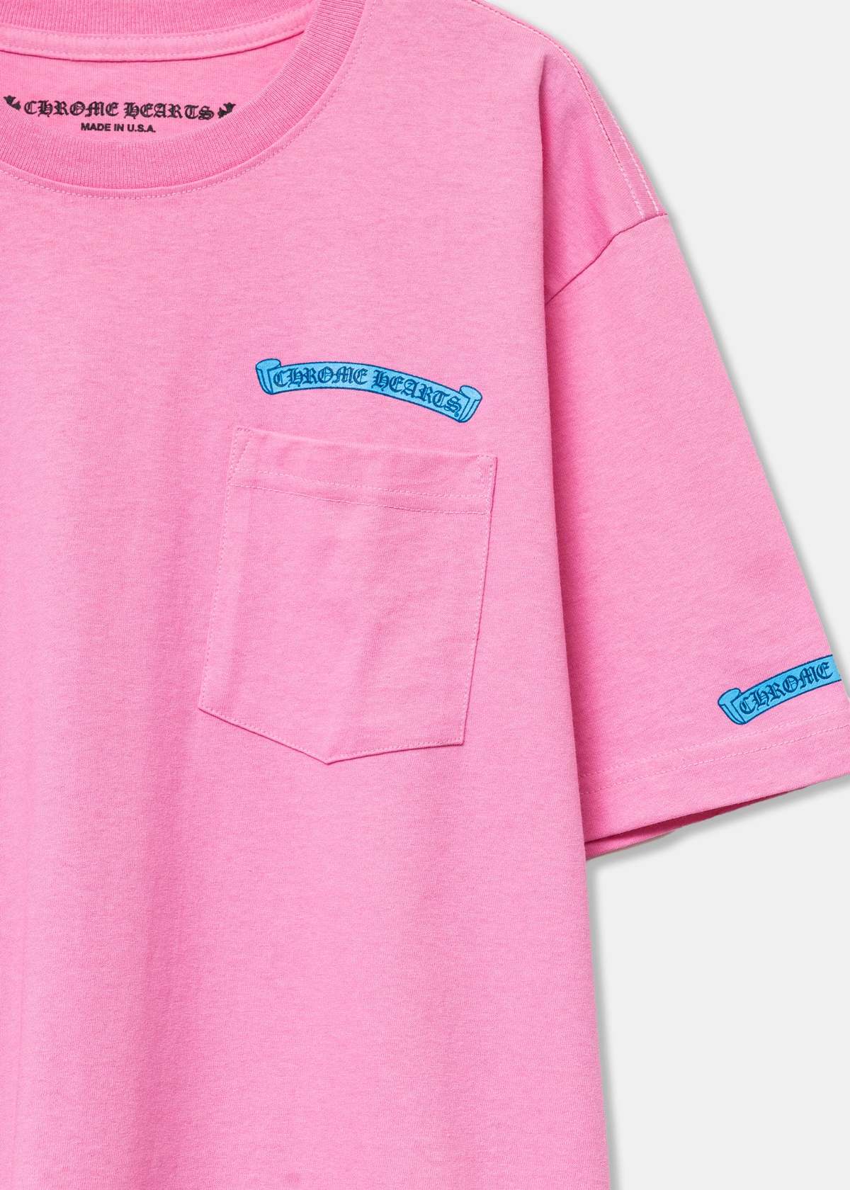 chrome hearts Scroll Tee - Pink/Blue | Garmentory