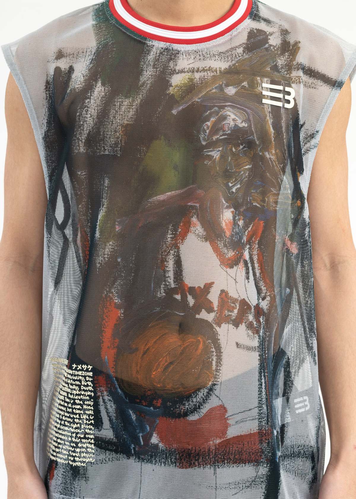 トップス NAMESAKE CHAUNCEY GRID MESH TANK MULTICOLOR-IVERSON-CHAUNCEY-