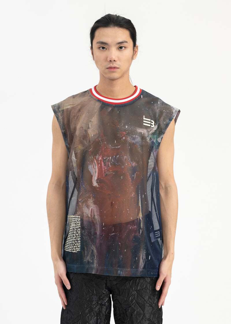 トップス NAMESAKE CHAUNCEY GRID MESH TANK NAMESAKE Chauncey Grid Mesh Tank | hlorenzo | REVERSIBLE
