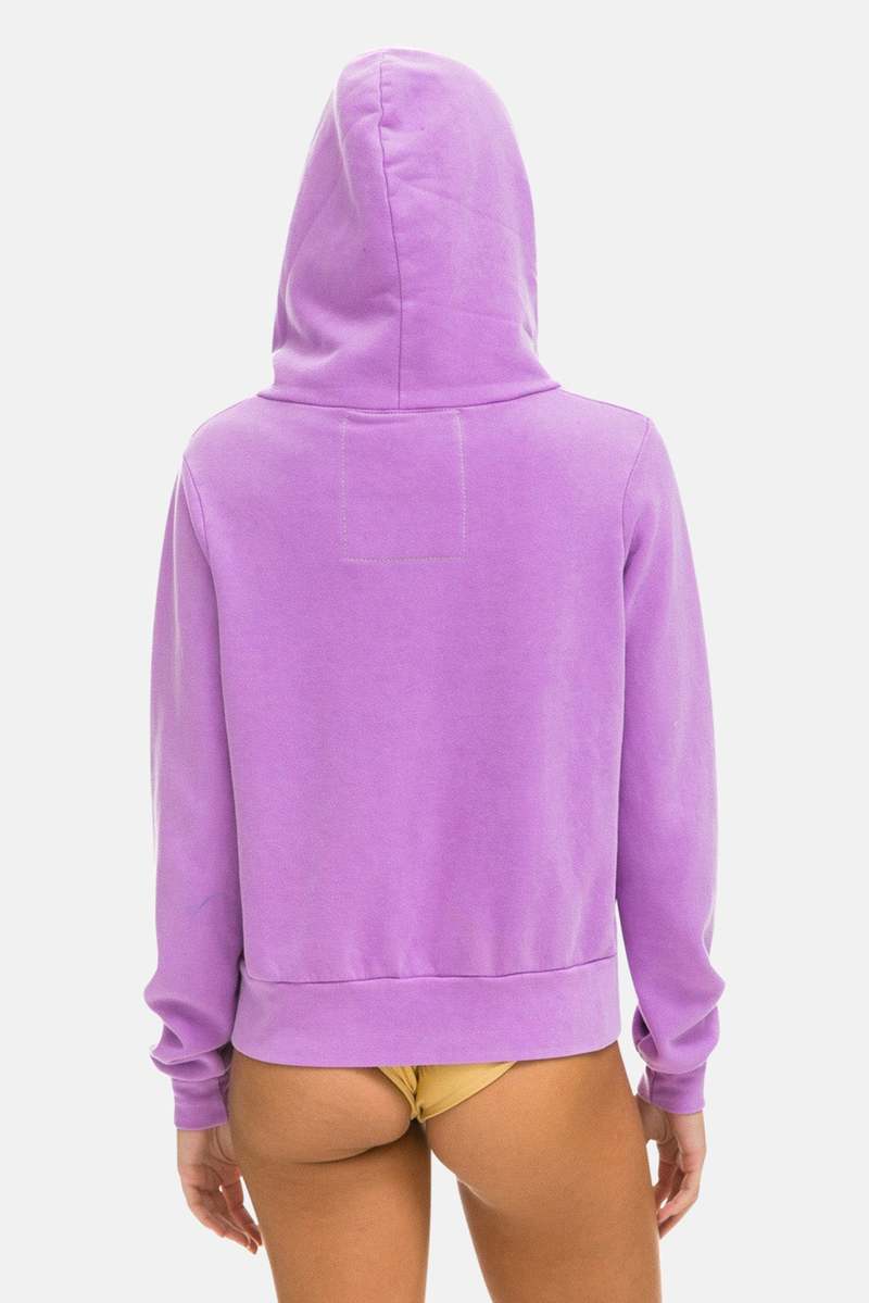 Aviator Nation Purple Half Zip Sweatshirt Aviator Nation Stripe