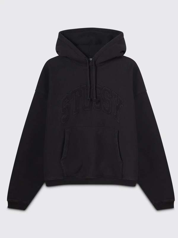 Stussy Embroidered Relaxed Hood - Washed Black | Garmentory