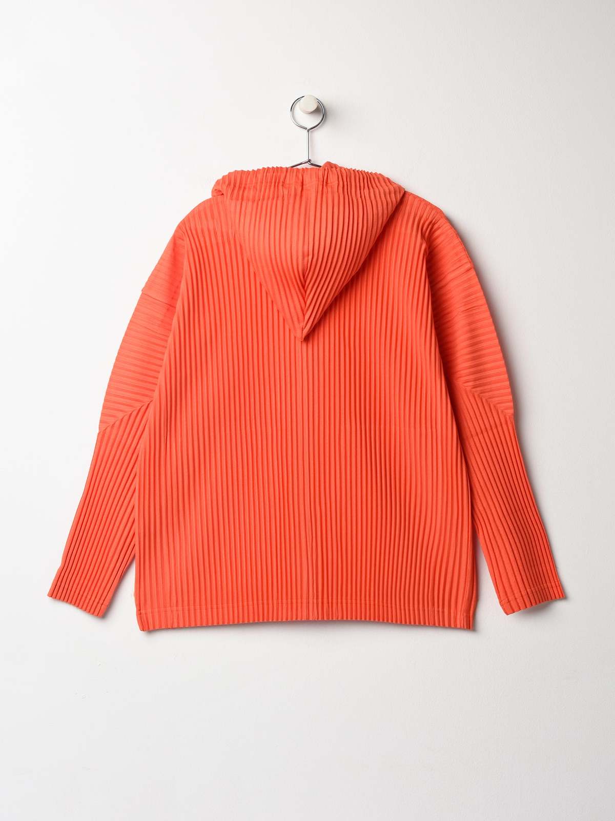 ISSEY MIYAKE チュニック 半袖 オレンジ ISSEY MIYAKE Pleated Hem Cutting Design Sleeveless Dress