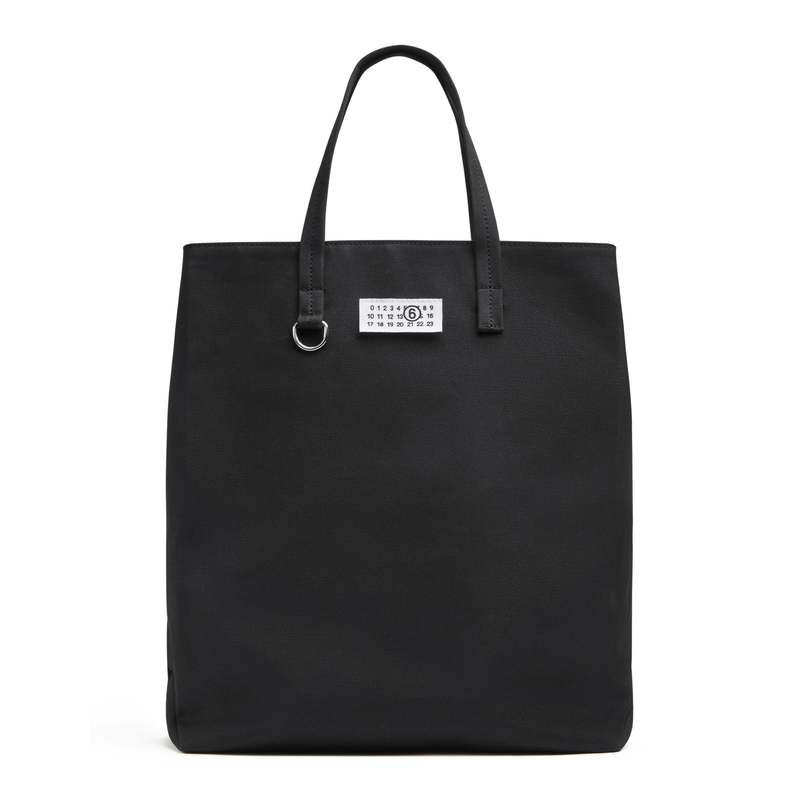 バッグ Maison Margiela Large Canvas Tote Bag Maison Margiela Large Canvas Shopping Bag - Black | Garmentory