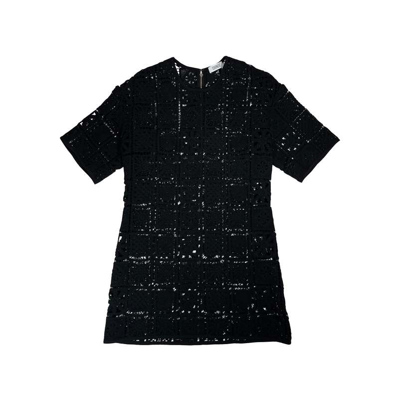 black short sleeve tunic top