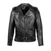 Schott N.Y.C. Waxy Natural Cowhide 50's Perfecto Motorcycle Leather Jacket - Black - Thumbnail 1