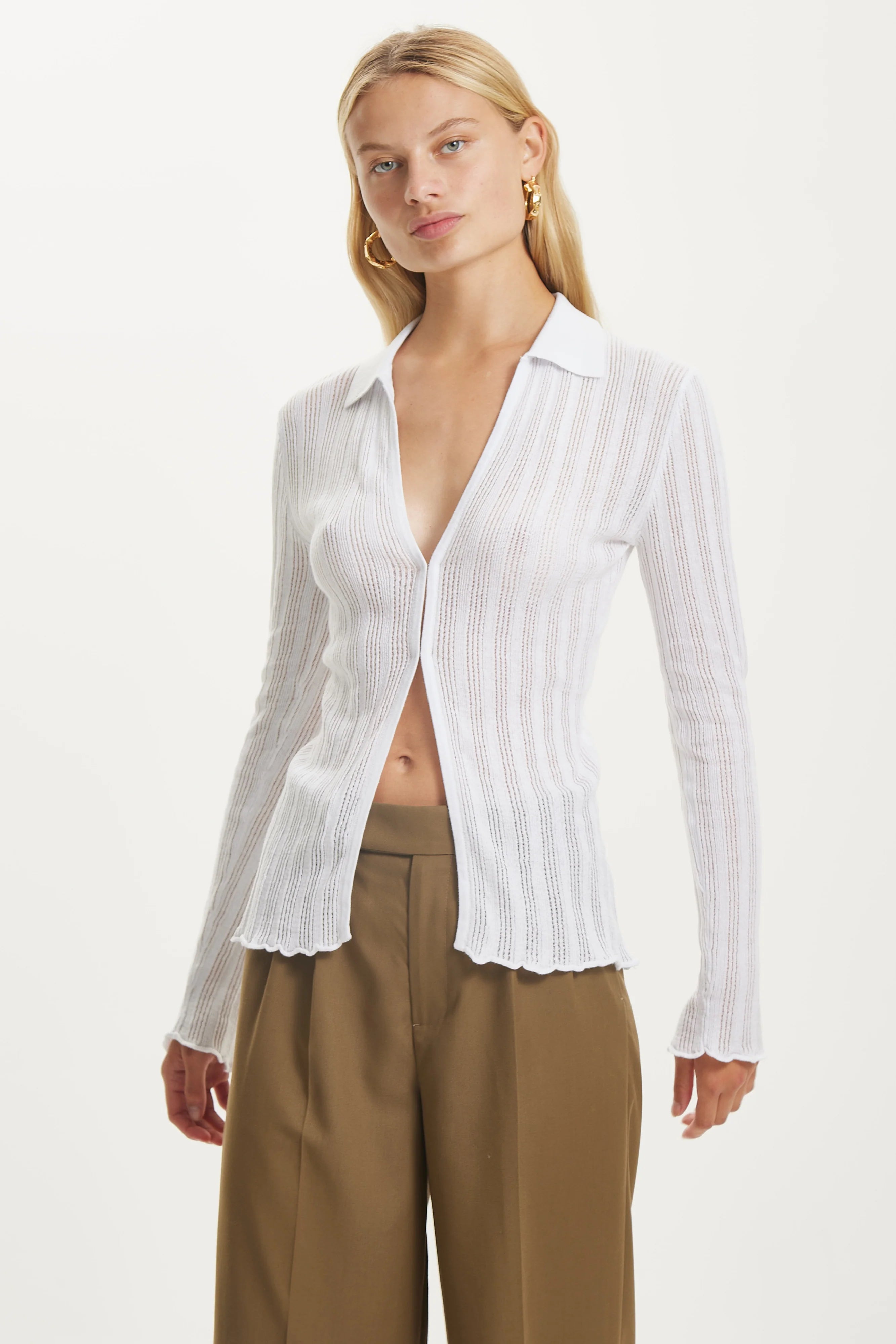 Third Form Line Up Knit Shirt - Off White | Garmentory