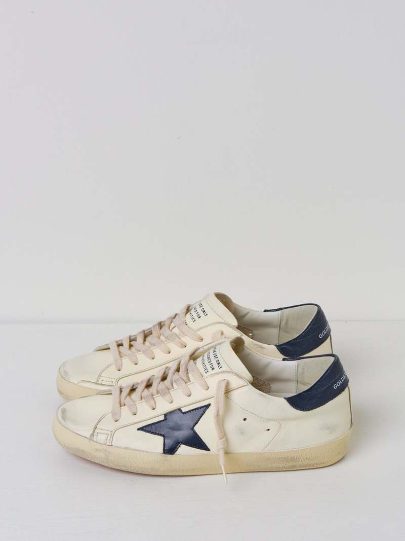 Golden Goose Sneakers - BEIGE/NIGHT BLUE | Garmentory