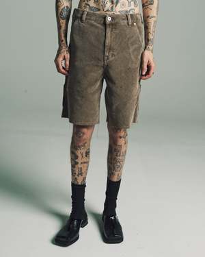 Our Legacy Enzyme Splatter Cord Joiner Short - Brown | Garmentory