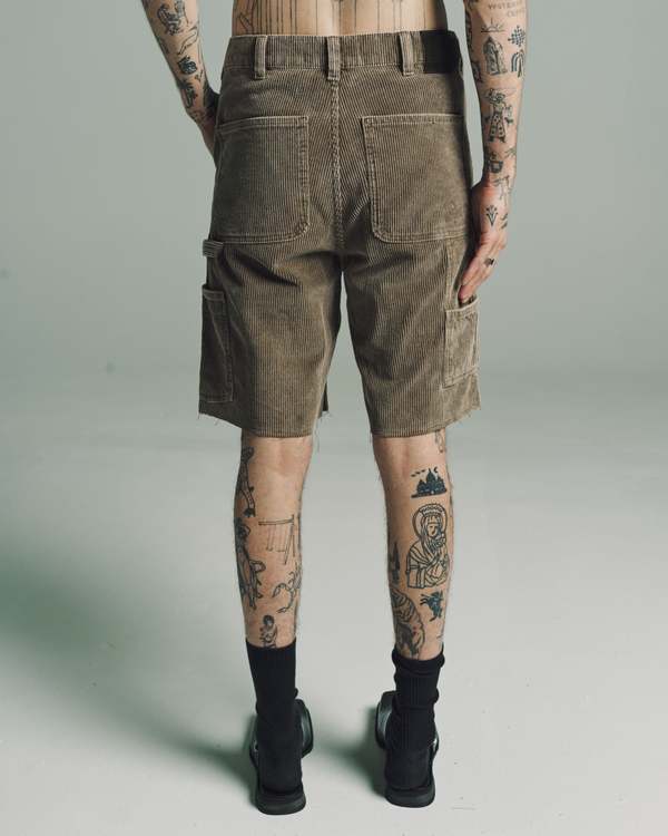 Our Legacy Enzyme Splatter Cord Joiner Short - Brown | Garmentory