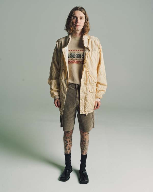 Our Legacy Rubberized Nylon Exhaust Puffa - Cream | Garmentory