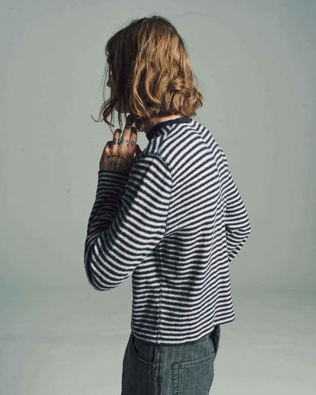 Our Legacy Brushed Cotton Artist Roundneck - Malaga Stripe 