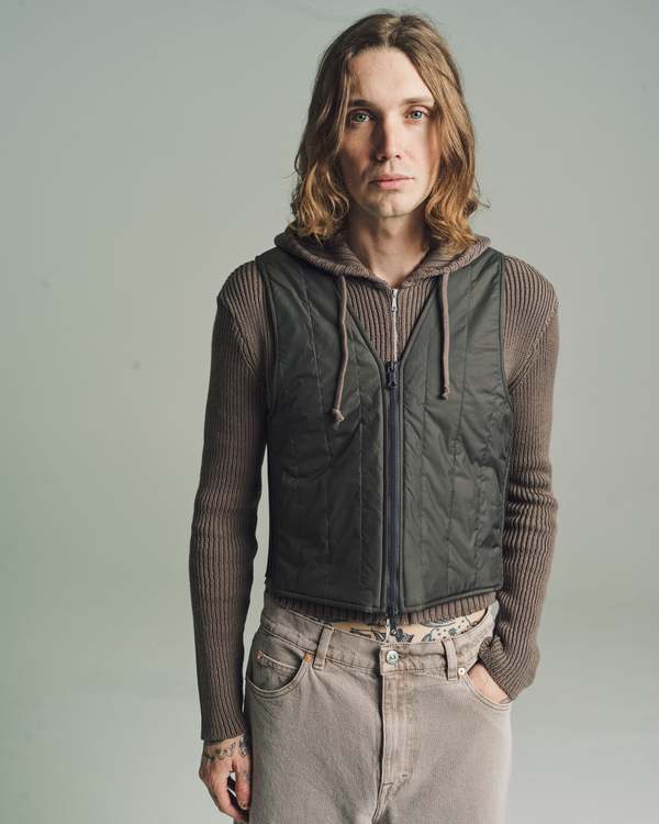 Our Legacy Aero Nylon Quilt Liner Vest - Oxidized Grey | Garmentory