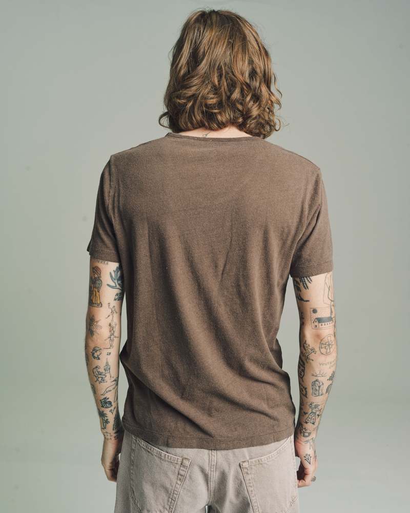 Our Legacy Cotton Silk U-Neck T-Shirt - Washed Charcoal Our Legacy Cotton Silk U-Neck T-Shirt - Washed Charcoal