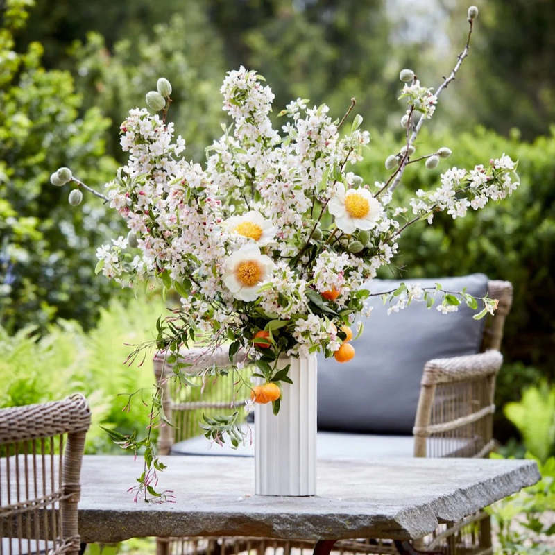 The Floral Society Ceramic Cylinder Vase