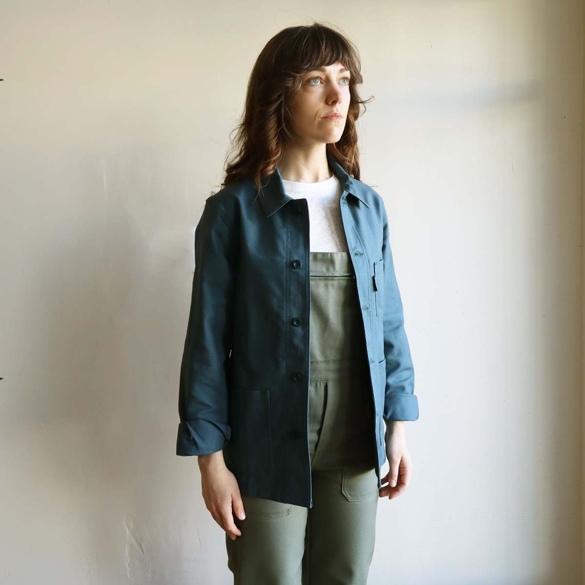 Le Laboureur Cotton Work Jacket - Green - Image 1 of 3