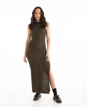 izara knit dress Daily Paper Crochet Maxi dress