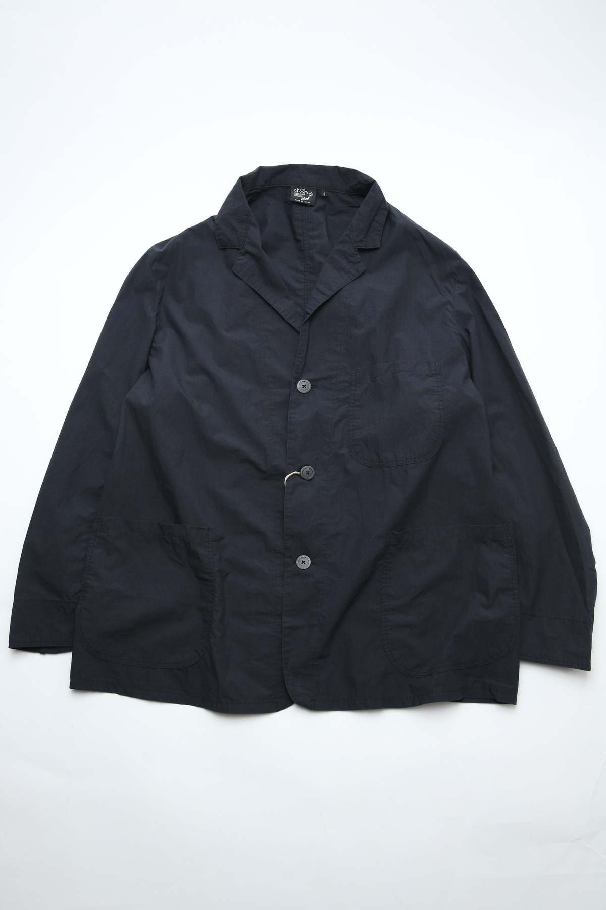 Orslow Mens Light Simple Work Jacket - Sumi Black | Garmentory