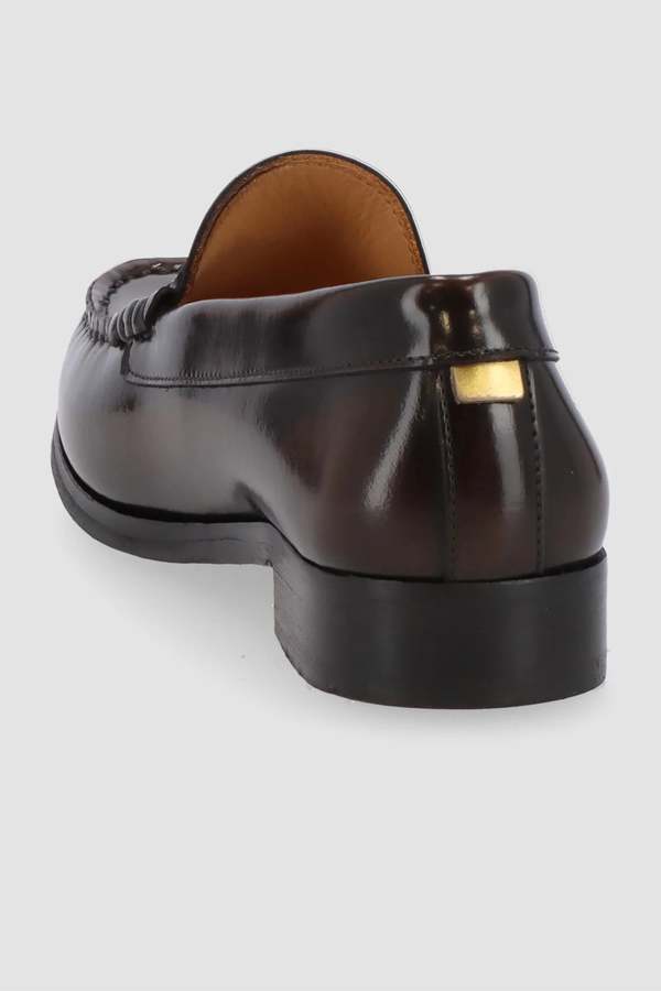 ALOHAS Rivet Leather Loafers in - Coffee Brown | Garmentory